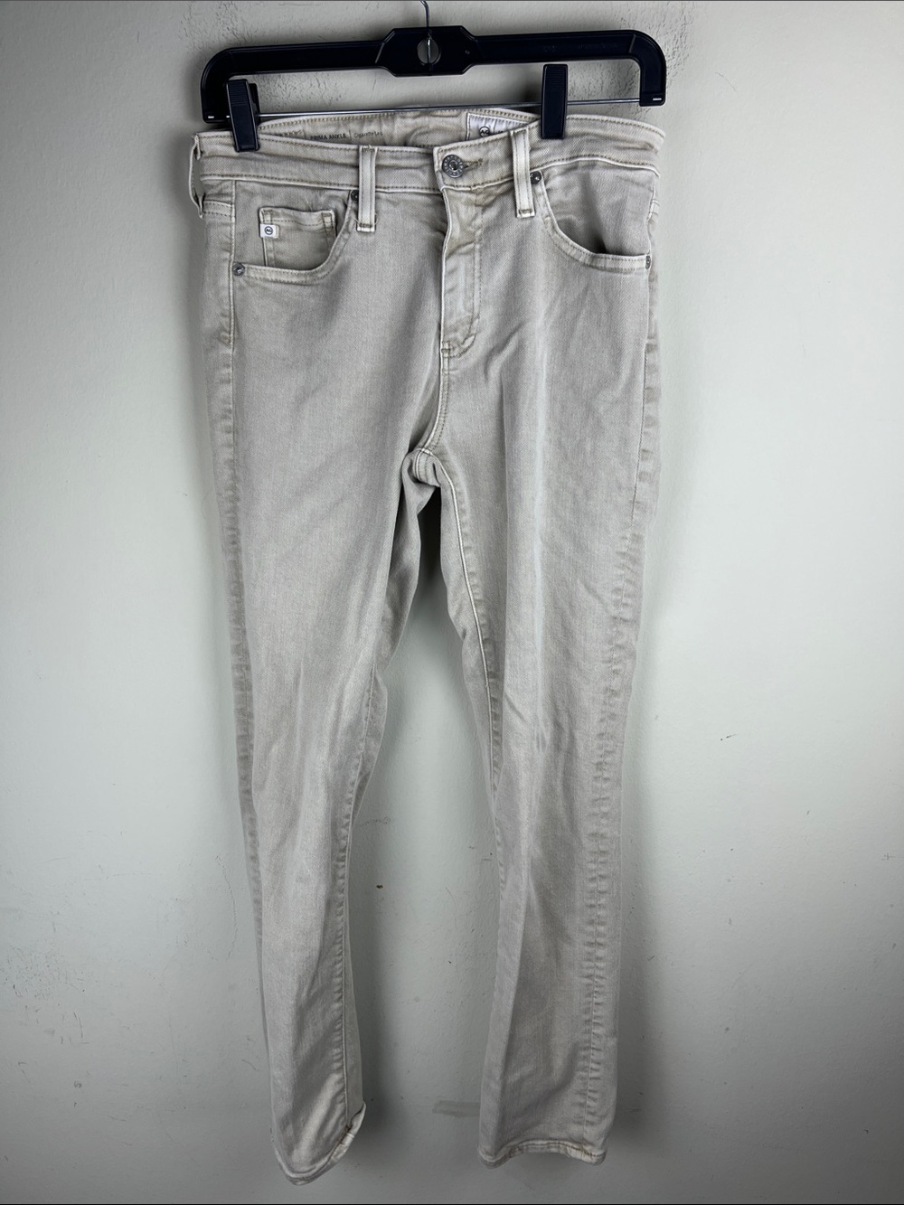 AG Adriano Goldschmied Prima Ankle Pants Men's 26 Beige Slim Chino Casual